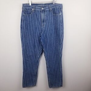 American Eagle Striped Mom Jean size 14